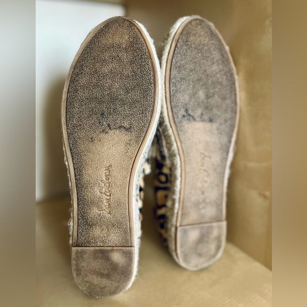 Sam Edelman Khloe genuine calf hair leopard print espadrille flats size 6.5 - Picture 8 of 9